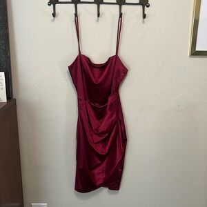 Windsors Red Satin cocktail dress size small